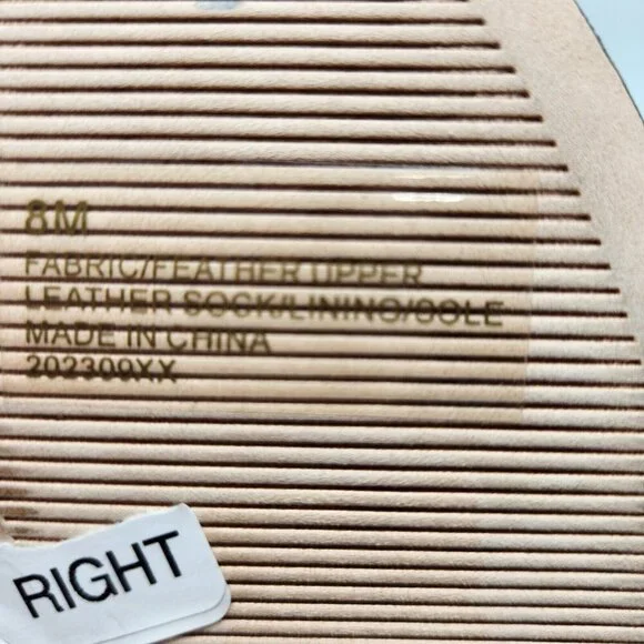 Antonio Melani Platform Sandals Size 5.5 M Black Velvet feathers Rhinestone  658 - Picture 13 of 16